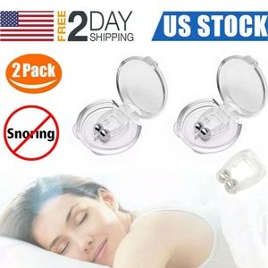 2x anti snoring magnetic silicon nose clip